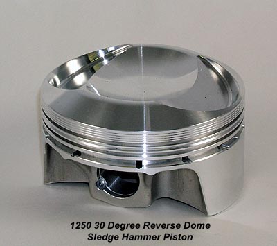 Lightweight High Performance 1250cc 30 Degree Reverse Dome Forged Piston for Harley Davidsons and Buells