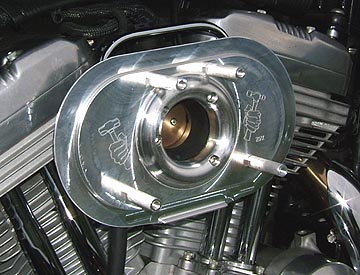 Air Hammer Air Cleaner from HAMMER PERFORMANCE, 91-Up Sportster CRUSH 2.25 Inch Centered