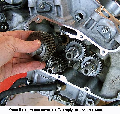 Removing the cams from a Sportster